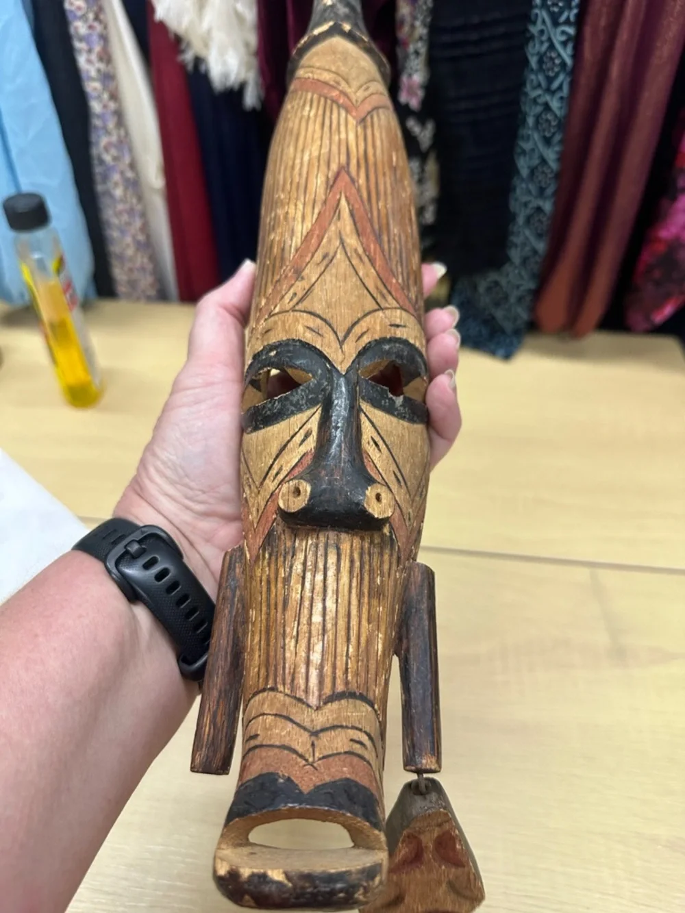 Vintage Handcrafted African Tribal Mask GUC